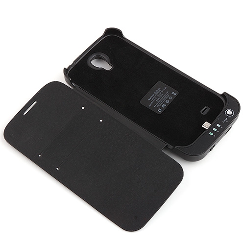 3800mA Battery Case Power Pack Case Cover For for Samsung Galaxy S4 Black