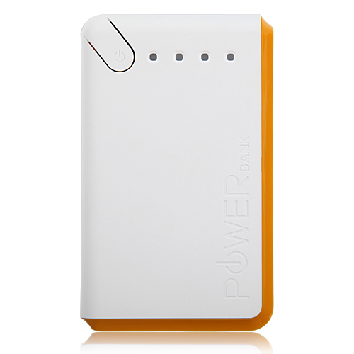 15000mAh Dual-USB Power Bank for Mobile Phone Tablet PC White