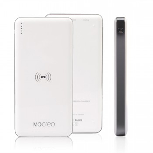 MOCREO 10000mAh Power Bank Qi-Enabled Single-Position Wireless Charger Charging Pad