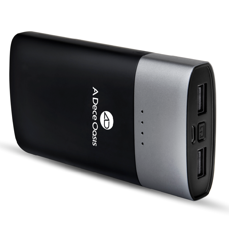 ADO KPOW8 9000mAh QC2.0 Two-way Quick Charge Power Bank Dual USB Output Black