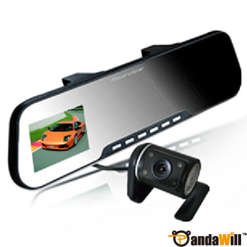 X888AV 2.7\" TFT HD Dual Lens Rearview Mirror Car Camera DVR hot deal